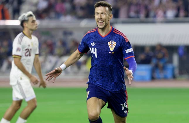 Croatia v Spain - UEFA Nations League 2026 27 Group A3 MD4 Ivan Perisic of Croatia celebrate after he scores a goal for 1:0 during the UEFA Nations League 2026 27 group phase match between Croatia and Spain at Stadion Poljud on October 6, 2026 in Split, Croatia.  IvoxCagalj PIXSELL