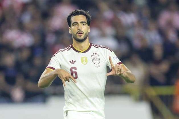 Croatia v Spain - UEFA Nations League 2026 27 Group A3 MD4 Mikel Merino of Spain celebrates scoring his team™s first goal during the UEFA Nations League 2026 27 group phase match between Croatia and Spain at Stadion Poljud on October 6, 2026 in Split, Croatia. SanjinxStrukic PIXSELL