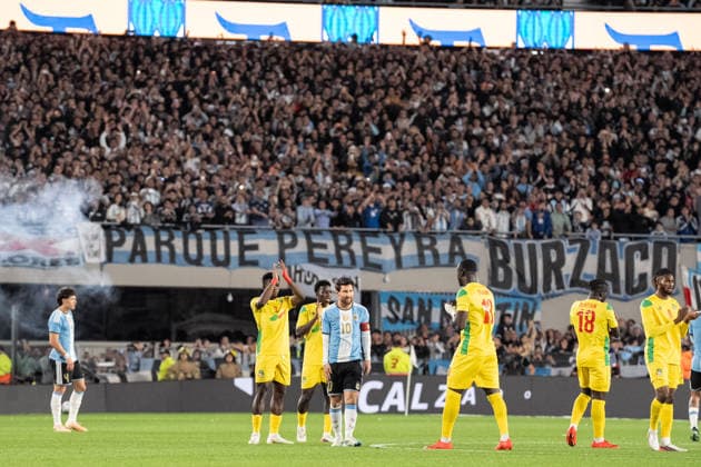 BUENOS AIRES, ARGENTINA - OCTOBER 06: Lionel Messi of Argentina reacts during the International Friendly, Länderspiel, Nationalmannschaft football match between Argentina and Benin at Estadio Monumental Antonio V. Liberti on October 06, 2026 in Buenos Aires, Argentina. (Photo by Richard Callis Sports Press Photo) Copyright: xRichardxCallis SportsxPressxPhotox Sportspressphoto_SPR247808