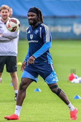 Terem Moffi, HSV, Germany, Hamburg, Volksparkstadion, soccer, Bundesliga 1, Hamburger SV training session