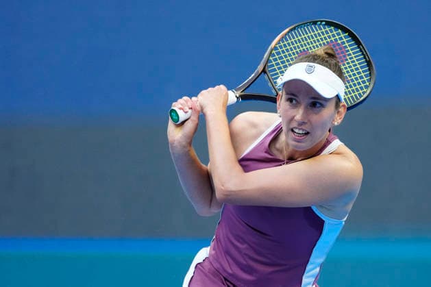 2026 China Open Women s Singles Round of 16 match in Beijing - 07 Oct. Elise Mertens of Belgium seen in action against Coco Gauff of the United States (Not in picture) during Women s Singles Round of 16 match on day eight of China Open at the National Tennis Center. Beijing China Copyright: xPolyxFeix xSOPAxImagesx 20261007_7031_112