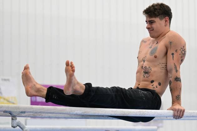 Belgian gymnast Victor Martinez Marechal pictured during a training session of Belgium s artistic gymnastics team, Wednesday 7 October 2026, in Gent, ahead of the Worlds Championships in Rotterdam from 17 to 25 October 2026. DIRKxWAEM  x189042620x