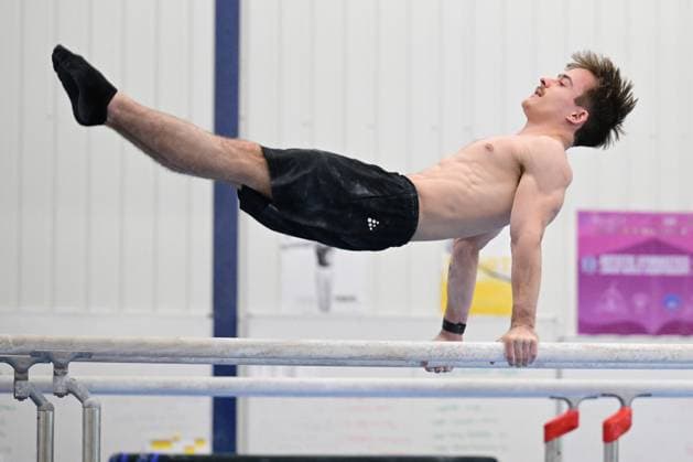 Belgian gymnast Glen Cuyle pictured during a training session of Belgium s artistic gymnastics team, Wednesday 7 October 2026, in Gent, ahead of the Worlds Championships in Rotterdam from 17 to 25 October 2026. DIRKxWAEM  x189043620x