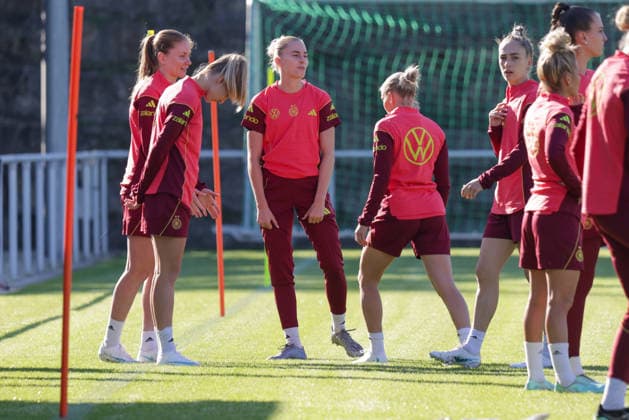 October 7, 2026, xgrfx, DFB Soccer Media Events, German Women s National Team Training: Sjoeke Nüsken, Laura Freigang, German Women s National Team, Eppelheim
