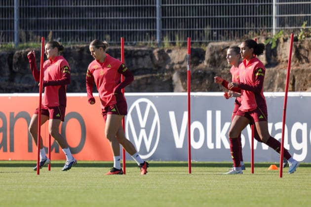 October 7, 2026, xgrfx, DFB Soccer Media Events, German Women s National Team Training: Carlotta Wamser, Klara Bühl, Cora Zicai, German Women s National Team, Eppelheim