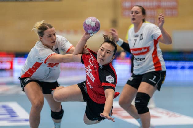 Natsuki Aizawa, Thueringer HC, 23, Maxi Muehlner, HSG Blomberg Lippe, 10, Diana Doegg Magnusdottir, HSG Blomberg Lippe, 07 GER, Thueringer HC vs. HSG Blomberg Lippe, Handball, Alsco Women’s Handball Bundesliga, 2026–2027 season, Matchday 5, Sunday, 7:30 p.m., October 7, 2026 GER, Thuringer HC vs. HSG Blomberg Lippe, Handball, Alsco Women’s Handball Bundesliga, 2026–2027 season, Matchday 5, Sunday, 7:30 p.m., October 7, 2026, Bad Langensalza Copyright: xMartinxHerbstx