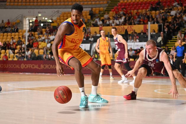 BASKETBALL - EuroCup - Roma Basketball vs. Lietkabelis Panevezys Photo by IPA ABACAPRESS.COM89407421 - Gerald Ayayi of BC Roma during the BKT EuroCup Round 2 game between BC Roma and Lietkebalis at the Palazzetto dello on the 7th, 2026, in Rome, Italy. Rome Italy  Copyright: xIPAxSport ABACAx