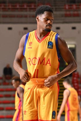 BASKETBALL - EuroCup - Roma Basketball vs. Lietkabelis Panevezys Photo by IPA ABACAPRESS.COM89407418 - Gerald Ayayi of BC Roma during the BKT EuroCup Round 2 game between BC Roma and Lietkebalis at the Palazzetto dello on the 7th, 2026, in Rome, Italy. Rome Italy  Copyright: xIPAxSport ABACAx