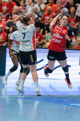 Kelly de Abreu Rosa, Thueringer HC, 77, Diana Doegg Magnusdottir, HSG Blomberg Lippe, 07, Farrelle Alicia Njinkeu HSG Blomberg Lippe, 55 GER, Thueringer HC vs. HSG Blomberg Lippe, Handball, Alsco Women’s Handball Bundesliga, 2026–2027 Season, Matchday 5, Sunday, 7:30 p.m., October 7, 2026 GER, Thueringer HC vs. HSG Blomberg Lippe, Handball, Alsco Women’s Handball Bundesliga, 2026–2027 Season, Matchday 5, Sunday, 7:30 p.m., October 7, 2026, Bad Langensalza Copyright: xMartinxHerbstx