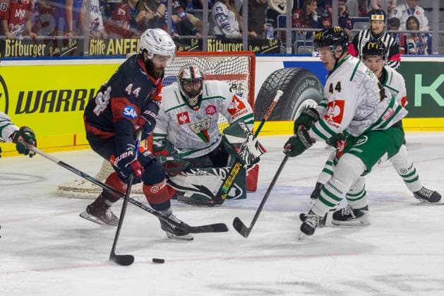 Mannheim, Germany, October 26, 2007 CHL Champions Hockey League 2026–27, Match Day 5: Adler Mannheim (Germany) vs. GKS Tychy (Poland); Anthony Greco at 44; Mannheim in control of the puck; Mannheim, Baden-Württemberg, Germany Copyright: xUdoxHerrmannx