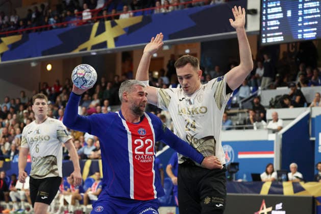 HANDBALL : Paris Saint Germain Vs Celje - Ligue des Champions - 07 10 2026 Luka Karabatic (Paris Saint-Germain) Vs Uros Milicevic (Celje) ParisFrance  Copyright: xMichaelxBaucherx