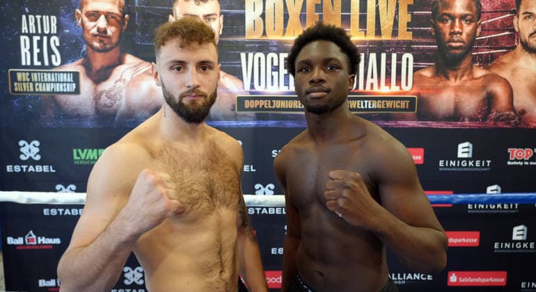 July 10, 2026, Aschersleben, EDEKA Center, Seegraben 5, Boxing, Julian Vogel, SES, Bakari Diallo, France