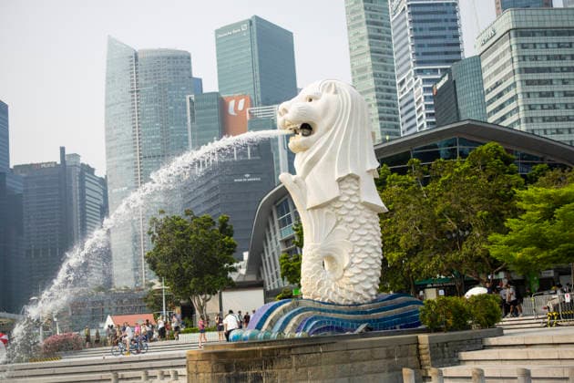 F1 - SINGAPORE GRAND PRIX 2026 Merlion, the official mascot of Singapore, ambiance during the 2026 Formula 1 Singapore Grand Prix, 17th round of the 2026 Formula One World Championship, WM, Weltmeisterschaft from October 9 to 11, 2026 on the Marina Bay Street Circuit, in Singapore, Singapore - SingaporeSingapore  Copyright: xJulienxDelfossex