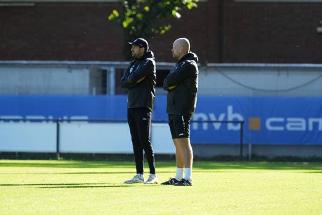 German Soccer, Training Session, 3rd Division, 2026–2027 Season, NVB Campus B, Hänsch Arena Field, SV Meppen, Thursday, October 8, 2026, morning training session with Lucas Beniermann, head coach of SV Meppen, and Steffen Puttkammer, assistant coach of SV Meppen Copyright: xLennxLübbersx