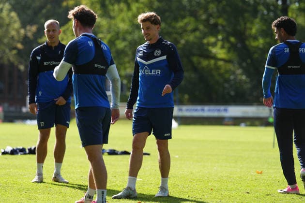 German Soccer, Training Session, 3rd Division, 2026–2027 Season, NVB Campus B, Hänsch Arena Field, SV Meppen, Thursday, October 8, 2026, Morning Training Session with Guest Player Moritz Heyer, SV Meppen Copyright: xLennxLübbersx