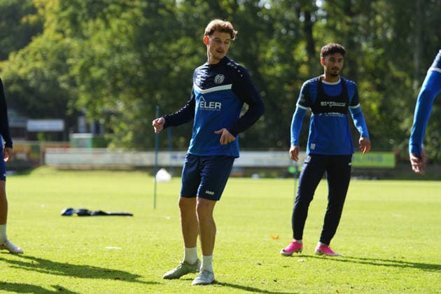 German Soccer, Training Session, 3rd Division, 2026–2027 Season, NVB Campus B, Hänsch Arena Field, SV Meppen, Thursday, October 8, 2026, Morning Training Session with Guest Player Moritz Heyer, SV Meppen Copyright: xLennxLübbersx