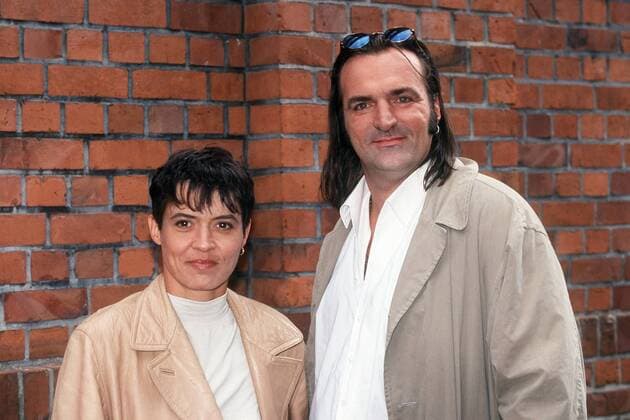 Schauspieler Ulrike Folkerts und Andreas Hoppe (beide GER) als Kommissare Lena Odenthal und Mario Kopper anlässlich eines Pressetermins zum SWR Tatort
