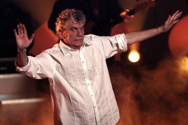 Sänger Dan McCafferty (GBR Nazareth) während der Aufzeichnung der SAT1-Fernsehshow DIE HITGIGANTEN - DIE BESTEN ROCKSONGS in Berlin