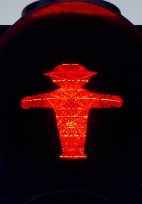 Rotes DDR Ampelmännchen