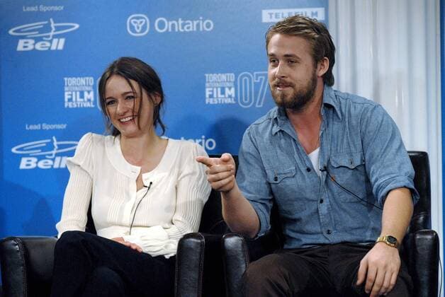Schauspieler Ryan Gosling (CAN) und Emily Mortimer (GBR) während eines Pressetermins zum Film - Lars and the Real Girl - anlässlich des Toronto International Film Festivals in Toronto -  (TOR2007091053)