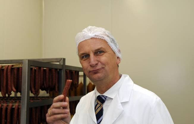 Dr. Dietmar Woidke (Deutschland SPD Agrar- und Umweltminister) anlässlich der Eröffnung der Bio Fleisch- und Wurstmanufaktur Velten GmbH