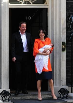(100903) -- LONDON, Sept. 3, 2010 (Xinhua) -- Britain s Prime Minister David Cameron and his wife Samantha pose for photos with their baby daughter Florence Rose Endellion outside No. 10 Downing Street in London Sept. 3, 2010. Florence Rose Endellion, the fourth child of the couple, was born on Aug. 24 in the Cornish capital Truro, southwest England. (Xinhua Zeng Yi) (jl) BRITAIN-LONDON-PM CAMERON-DAUGHTER 