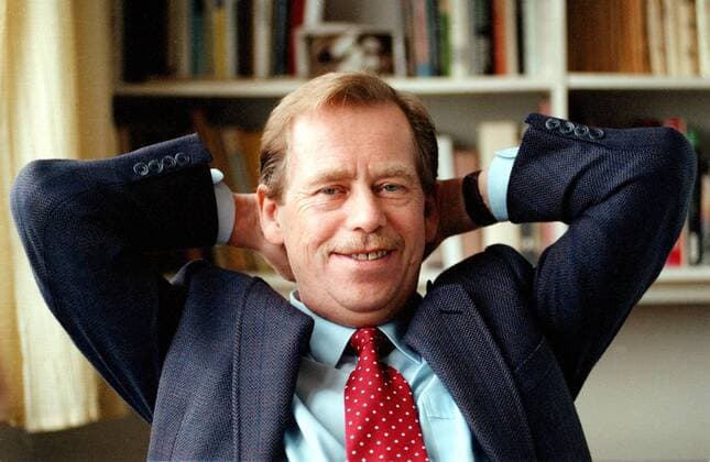 Czech President Vaclav Havel at home, January 1993. CTK Photo Jana Nosekova  CTKPhoto00005169