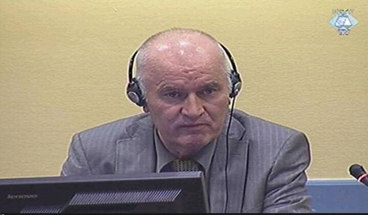 (110603) -- HAGUE, June 3, 2011 (Xinhua) -- Video grab taken on June 3, 2011 shows former Bosnian Serb commander Ratko Mladic appearing in court at the International Criminal Tribunal for the former Yugoslavia (ICTY) in the Hague. Mladic appeared on Friday before the Yugoslav war crimes court to hear charges of genocide over the 1992-95 Bosnian war. (Xinhua) (yc) HAGUE-MLADIC-COURT 