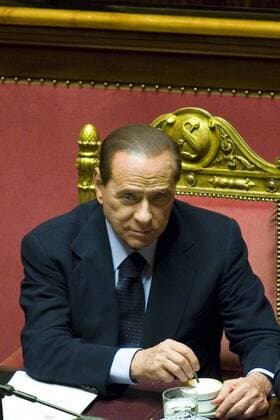 Rom, Italien. Präsident Silvio Berlusconi gewinnt Vertrauensabstimmung im Parlament - Silvio Berlusconi  serenaxcremaschi