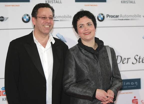 Tabea Zimmermann , Steven Sloane, bei der Verleihung des Steiger Awards in der Bochumer Jahrhunderthalle, am 17. März 2012.