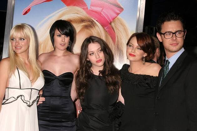Aug. 20, 2008 - Hollywood, California, U.S. - I13581CHW. THE HOUSE BUNNY LOS ANGELES PREMIERE .MANN VILLAGE THEATRE, WESTWOOD, CA .08 20 08.ANNA FARIS, RUMER WILLIS, KAT DENNINGS, EMMA STONE AND COLIN HANKS Hollywood U.S.  - ZUMAw87
