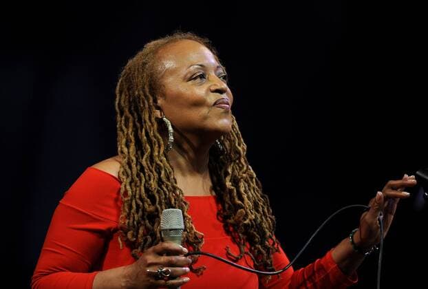 ITAR-TASS: MOSCOW, RUSSIA. JUNE 5, 2012. American jazz musician, vocalist, songwriter Cassandra Wilson performs at Moscow International Performing Arts Centre.  RE1003D3