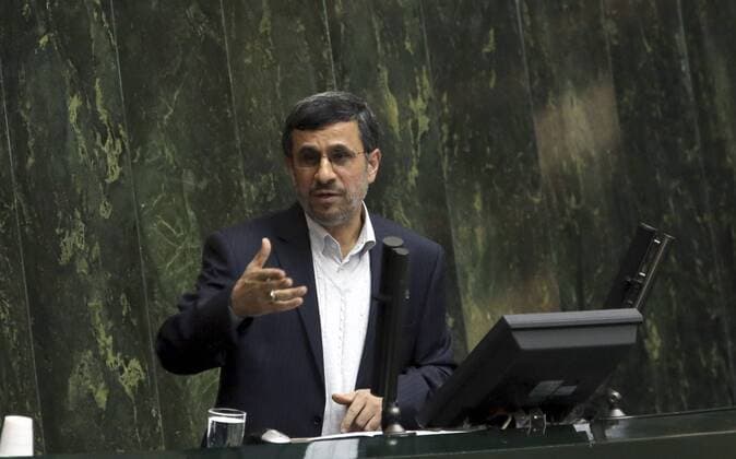 Iranian President Mahmoud Ahmadinejad speaks to the lawmakers in parliament in Tehran, Iran on January 16, 2013. Ahmadinejad seeks parliament s support for subsidy cut plans.  IRN20130116102
