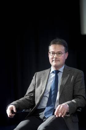 Prof. Joern Leonhard DEU, Deutschland, Germany, Berlin, 17.03.2014 Professor Joern Leonhard, Historiker in Freiburg und Autor vom Buch Die Buechse der Pandora. Geschichte des Ersten Weltkriegs, bei einer Buchvorstellung im Deutschen Historischen Museum in Berlin. Prof. Joern Leonhard, German historian and author, during a discussion at the Deutsche Historische Museum in Berlin