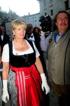 1.8.2014, Fürstin Gloria von Thurn und Taxis, Premiere Rosenkavalier, Salzburger Festspiele