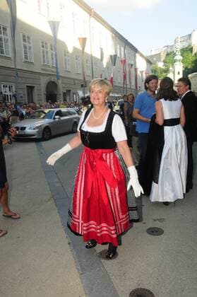1.8.2014, Fürstin Gloria von Thurn und Taxis, Premiere Rosenkavalier, Salzburger Festspiele