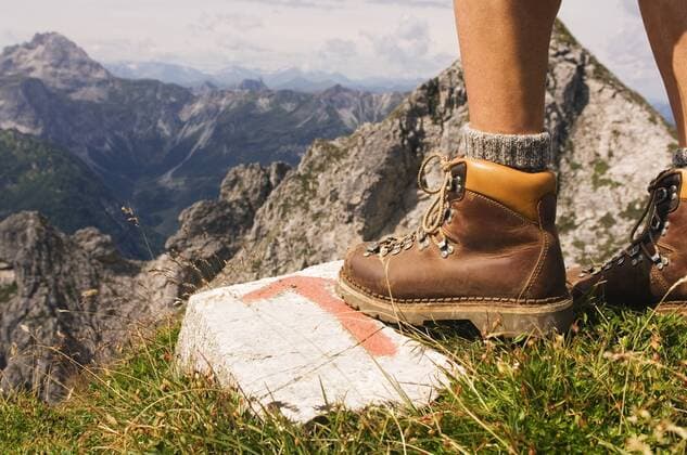Austria, Salzburger Land, hiking man, low section model released  WESTF07559