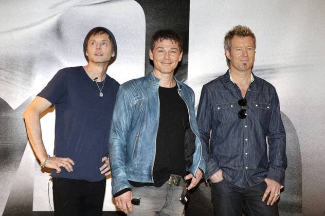 Pal Waaktaar-Savoy, Morten Harket und Magne Furuholmen von a-ha beim Fototermin im Rahmen der Pressekonferenz a-ha has something to say! in der Norwegischen Botschaft. Berlin, 25.03.2015 Foto:xS.xGabschx xFuturexImage