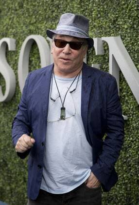 Sept. 13, 2015 - Flushing Meadows, New York, U.S - Paul Simon arrives to the match between Roger Federer and Novak Djokovic on Day 14 of the 2015 US Open at the USTA Billie Jean King National Tennis Center on Sunday September 13, 2015 in the Flushing neighborhood of the Queens borough of New York City. Game was delayed due to rain. Flushing Meadows U.S. - ZUMAp124