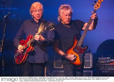 March 18, 2014 - Durham, North Carolina, U.S - THE MOODY BLUES bring their 2014 Tour to the Durham Performing Arts Center in Durham, NC. The Moody Blues consist of original members Graeme Edge, Justin Hayward, and John Lodge.  - ZUMAm11
