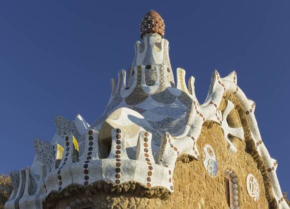 Park Güell, Carrer d Olot, Barcelona, Katalonien, Spanien