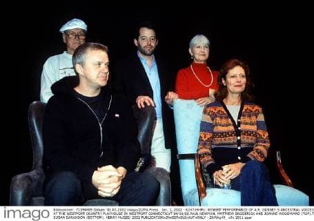 Jan. 1, 2011 - K24734HMc: BENEFIT PERFORMANCE OF A.R. GURNEY S ANCESTRAL VOICES AT THE WESTPORT COUNTRY PLAYHOUSE IN WESTPORT CONNECTICUT 04 06 02.PAUL NEWMAN, MATTHEW BRODERICK AND JOANNE WOODWARD (TOP).TIM ROBBINS AND SUSAN SARANDON (BOTTOM). HENRY McGEE 2002 - ZUMAg49_
