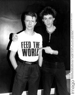 Jan. 1, 2011 - DAVID BOWIE AND BOB GELDOF AT BBC STUDIOS. - ZUMAg49_