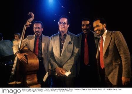 Bobby Hutcherson Quartet beim Jazzfest Berlin, v.li.: David Williams, Cedar Walton, Billy Higgins, Bobby Hutcherson