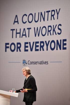 Bilder des Tages . 02 10 2016. Birmingham, United Kingdom. Conservative Party Conference - Day One. The Prime Minister Theresa May in the conference Hall at the Birmingham ICC, on Day one of the Conservative Party Conference.  xAndrewxParsonsx xi-Imagesx IIM-13539-0055