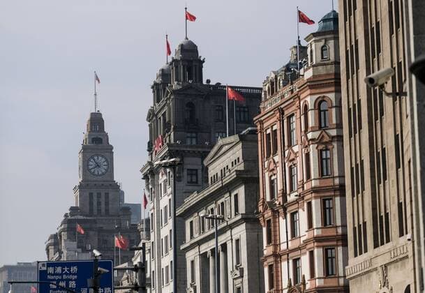 September 8, 2016 - Los Angeles, California, U.S - Western-style architectures along the Bund in Shanghai, China. Shanghai is the most populous city in China and the most populous city proper in the world. It is one of the four direct-controlled municipalities of China, with a population of more than 24 million as of 2014. It is a global financial centre, and a transport hub with the world s busiest container port. Located in the Yangtze River Delta in East China, Shanghai sits on the south edge of the mouth of the Yangtze in the middle portion of the Chinese coast. The municipality borders the provinces of Jiangsu and Zhejiang to the north, south and west, and is bounded to the east by the East China Sea. A major administrative, shipping, and trading town, Shanghai grew in importance in the 19th century due to trade and recognition of its favourable port location and economic potential. - ZUMAc68_