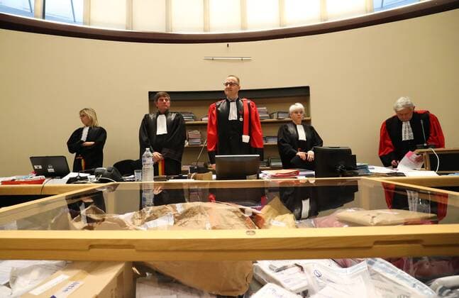 Chairman of the court, Philippe Morandini pictured during the twelfth day of the trial of former politician Bernard Wesphael before the Assize Court of the Hainaut province in Mons, Thursday 06 October 2016. Wesphael is accused of the murder of his wife Veronique Pirotton, who died in a hotel room in Oostende on 31 October 2016.  VIRGINIExLEFOUR 04948365