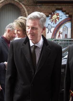 King Philippe - Filip of Belgium and Queen Mathilde of Belgium pictured during a Royal visit to non-profit vzw Buurtwerk Chambery asbl Buurtwerk Chambery, on Thursday 22 December 2016, in Etterbeek, Brussels. Â