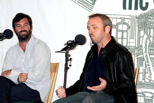 Aug. 16, 2006 - New York, New York, U.S. - K49323ML.Barnes & Noble Ã’Upstairs at the SquareO with Singer Songwriter Duncan Sheik, Author Dennis Lehane and Others. 2006.Duncan Sheik and Dennis Lehane - ZUMAle1_ 20060816_gaf_le1_031