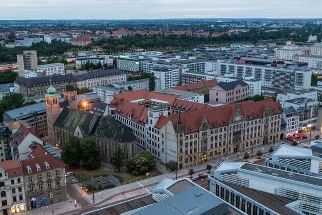 18.06.2015, Magdeburg, Sachsen-Anhalt, Deutschland - Luftbildaufnahme der Innenstadt. 00S150618D704.JPG MODEL RELEASE: NOT APPLICABLE, PROPERTY RELEASE: NO MR:Y
